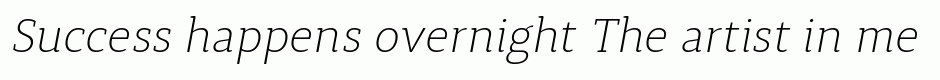Synerga Pro ExtraLight Italic