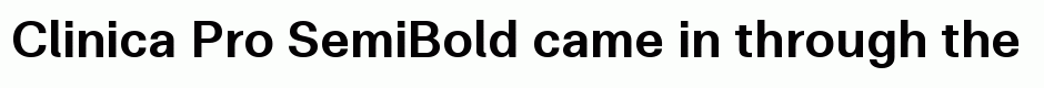 Clinica Pro SemiBold