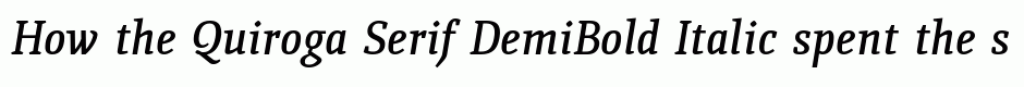 Quiroga Serif DemiBold Italic