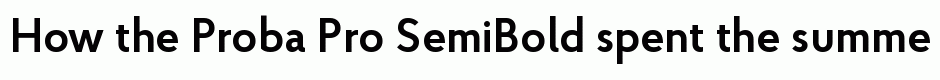 Proba Pro SemiBold