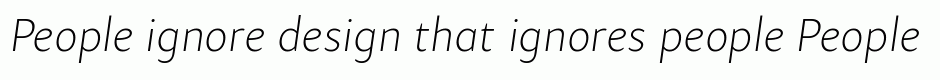 Samo Sans Pro Thin Italic