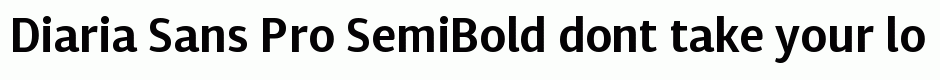 Diaria Sans Pro SemiBold