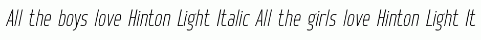 Hinton Light Italic