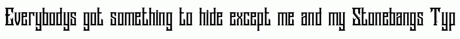 Stonebangs Typeface