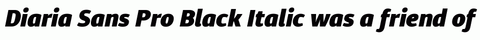 Diaria Sans Pro Black Italic