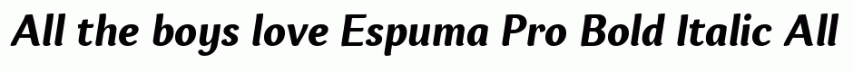 Espuma Pro Bold Italic