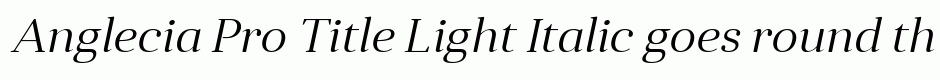 Anglecia Pro Title Light Italic