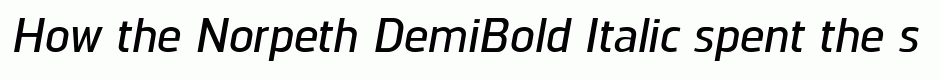 Norpeth DemiBold Italic