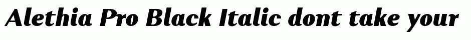 Alethia Pro Black Italic