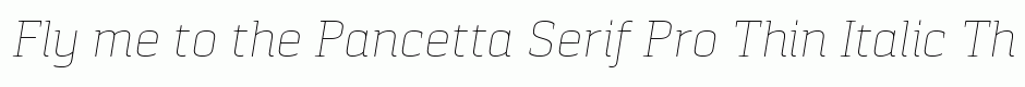 Pancetta Serif Pro Thin Italic