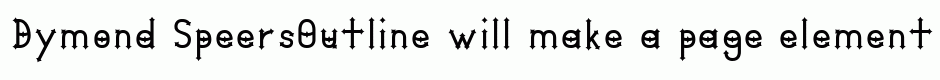 Dymond Speers-Outline