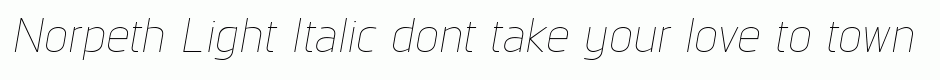 Norpeth Light Italic