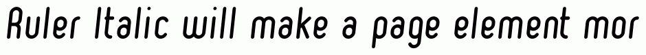 Ruler Italic