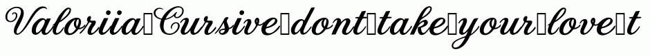 Valoriia Cursive