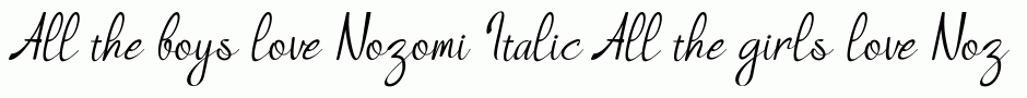 Nozomi Italic