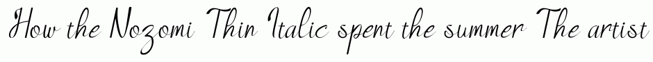 Nozomi Thin Italic