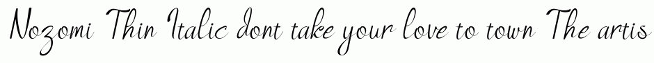 Nozomi Thin Italic