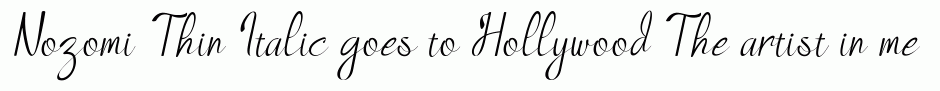 Nozomi Thin Italic