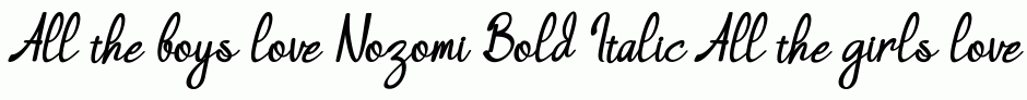 Nozomi Bold Italic