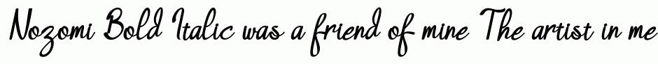 Nozomi Bold Italic