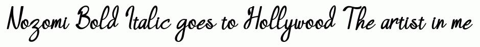 Nozomi Bold Italic