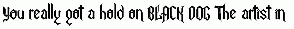 BLACK DOG