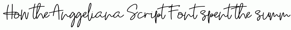 Anggeliana Script Font