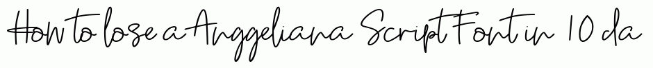 Anggeliana Script Font