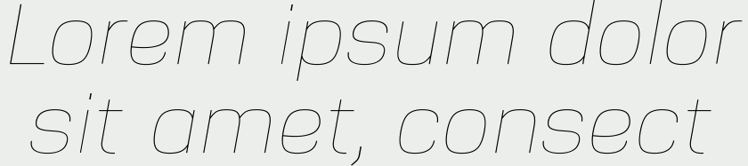 Nuber UltraLight Italic