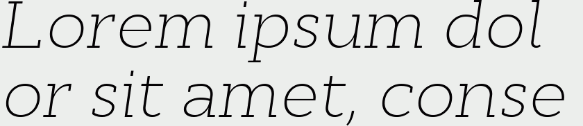 Cyntho Slab Pro ExtraLight Italic