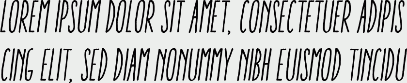 Aracne Ultra Condensed Regular Italic