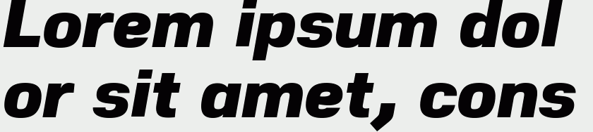 Nuber Black Italic