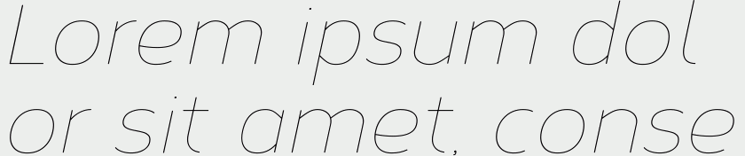 Corbert Thin Italic