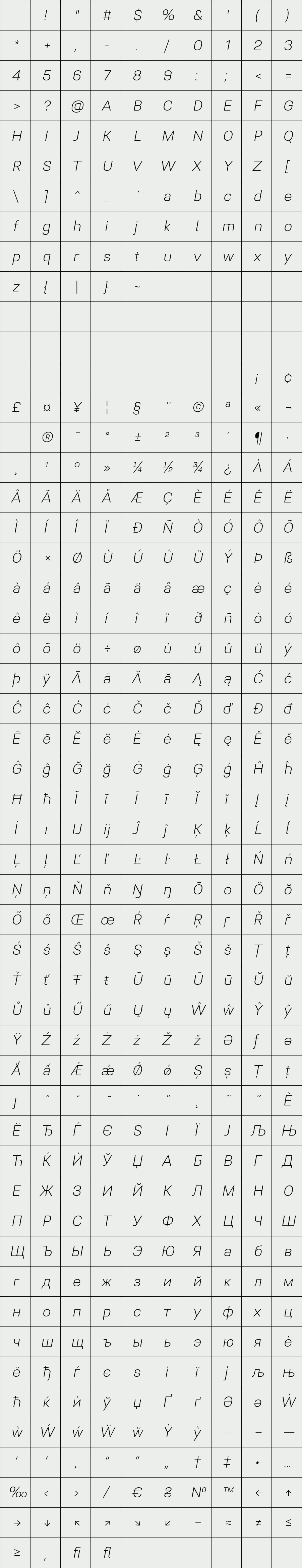 Midpoint Pro ExtraLight Oblique