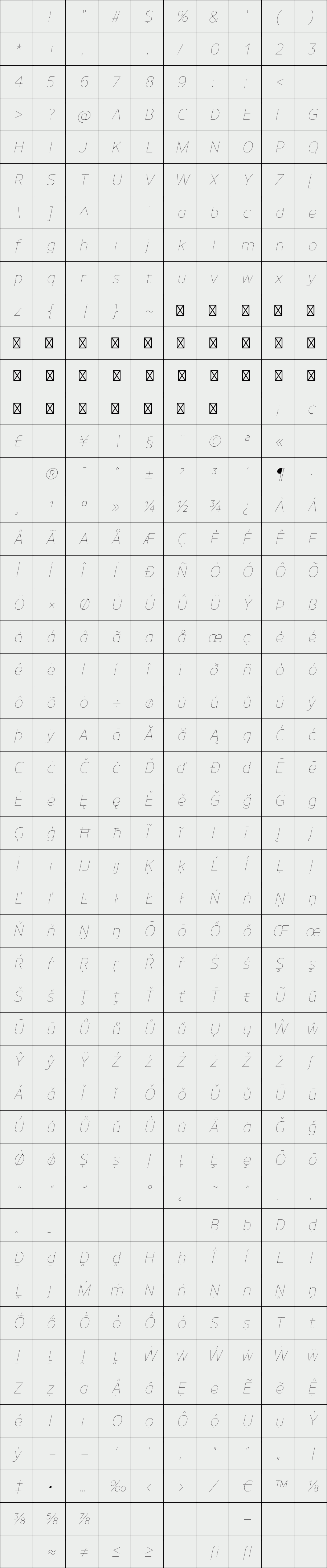 Uniman UltraLight Italic