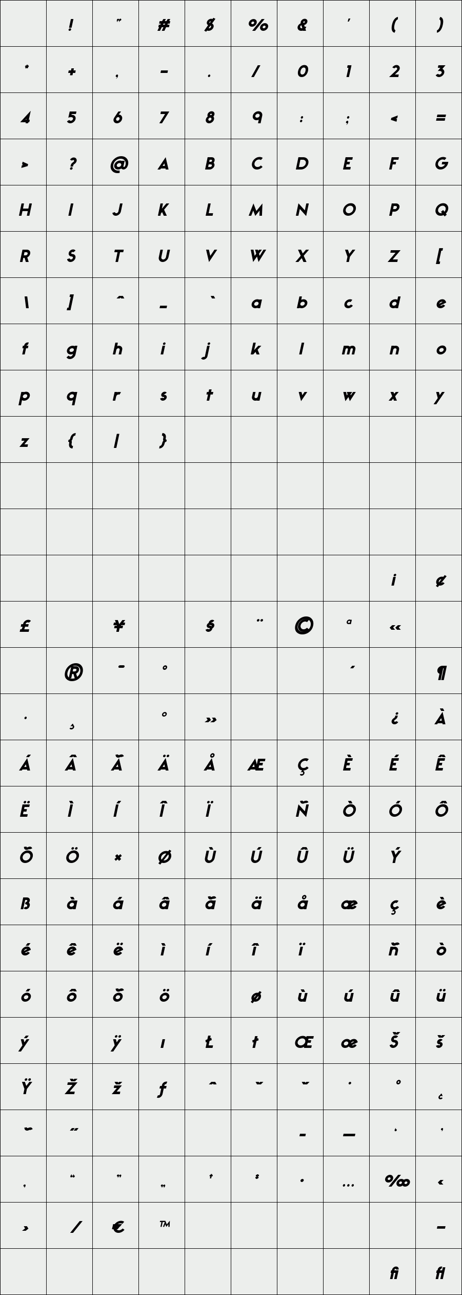 Ealing black italic