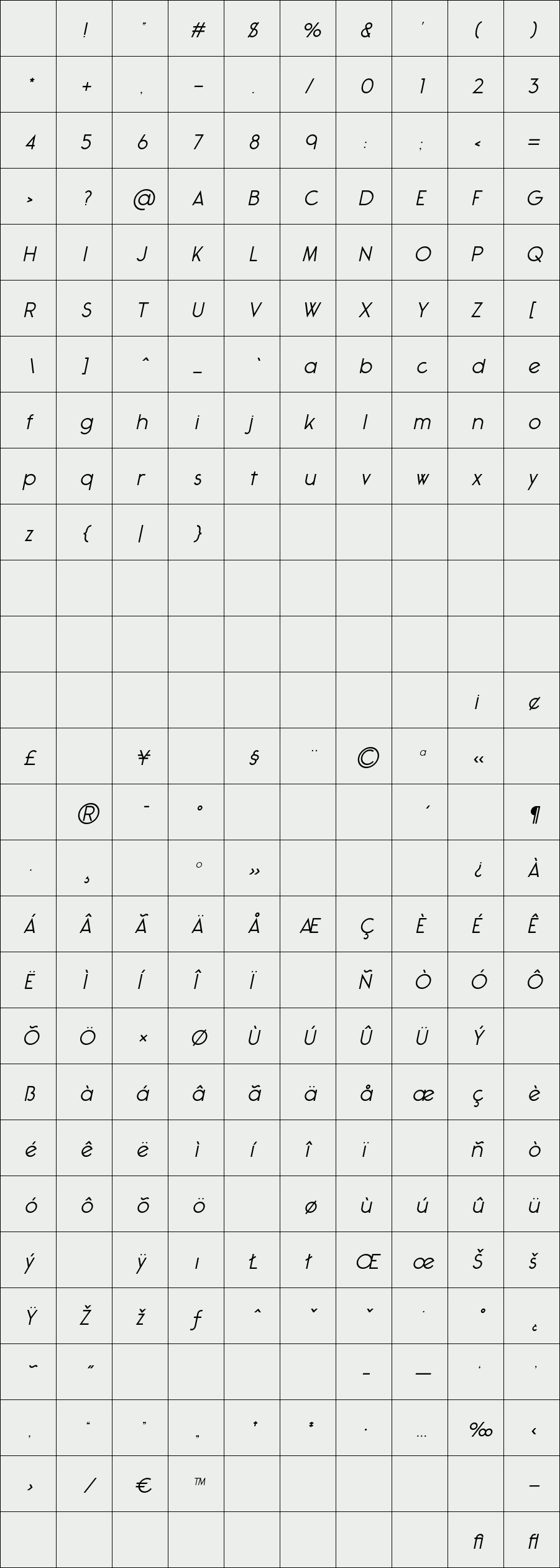 Ealing regular italic