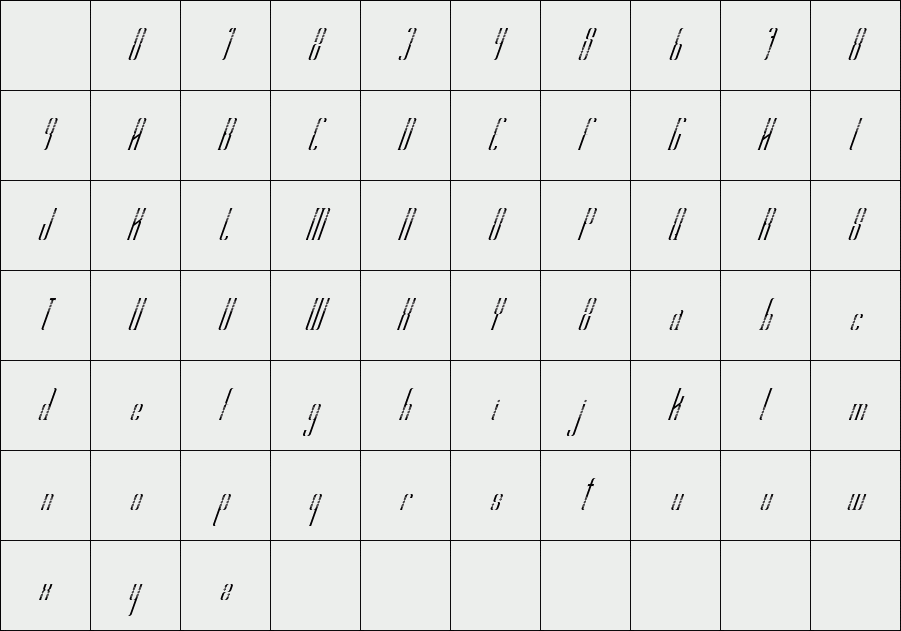 Hiroshi pattern italic