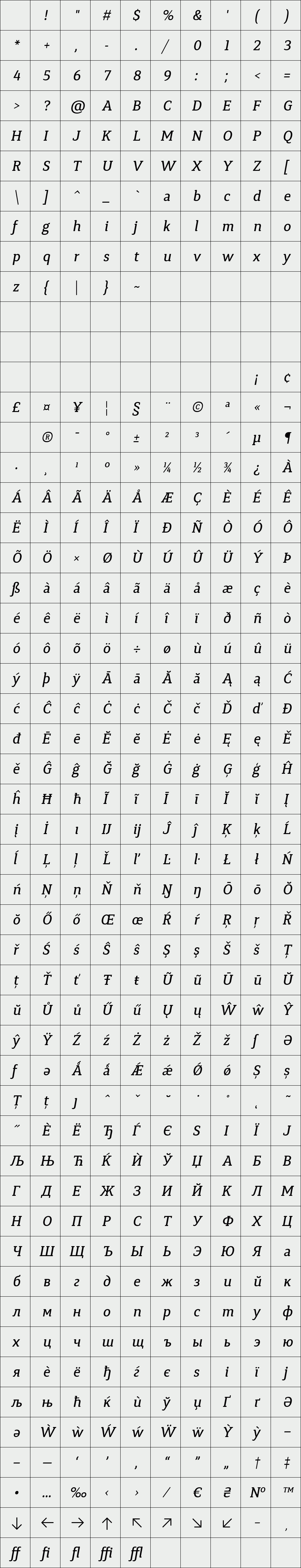 Synerga Pro Medium Italic