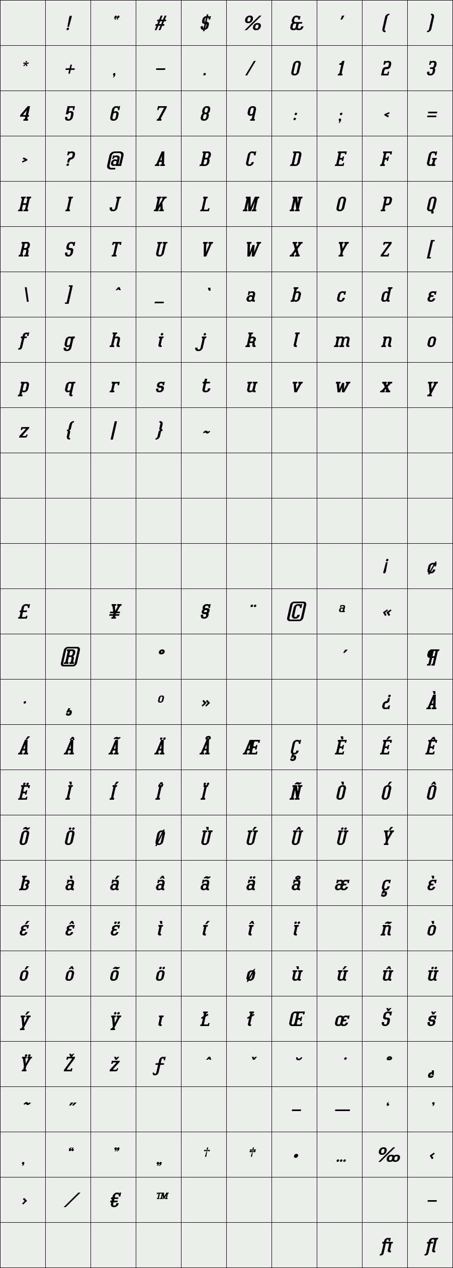 Bigboy regular italic