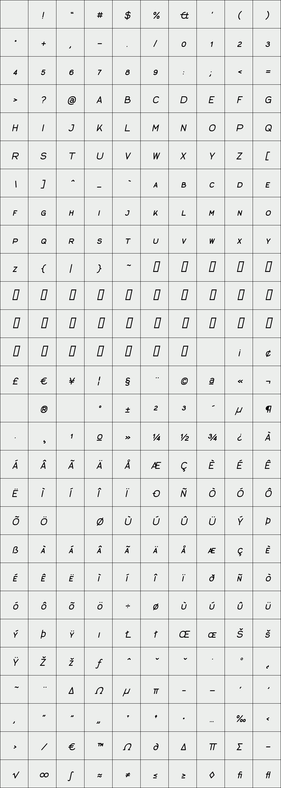 Jane caps regular italic