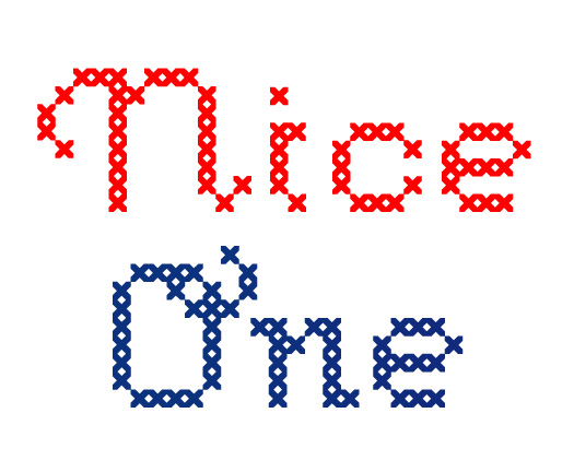 Crossstitch font