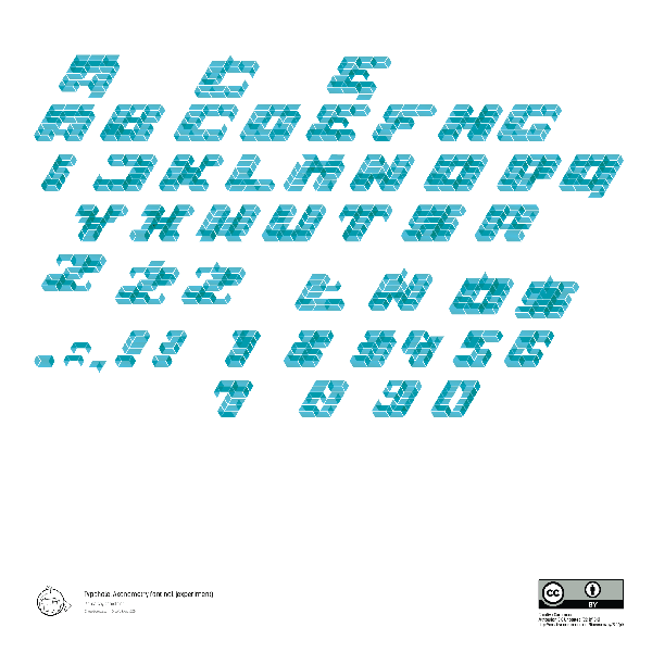 Typohole. Axonometry font 1