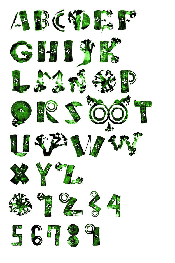 vegetable font
