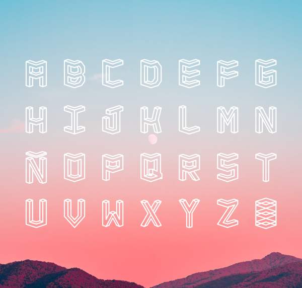 Isometric Typeface