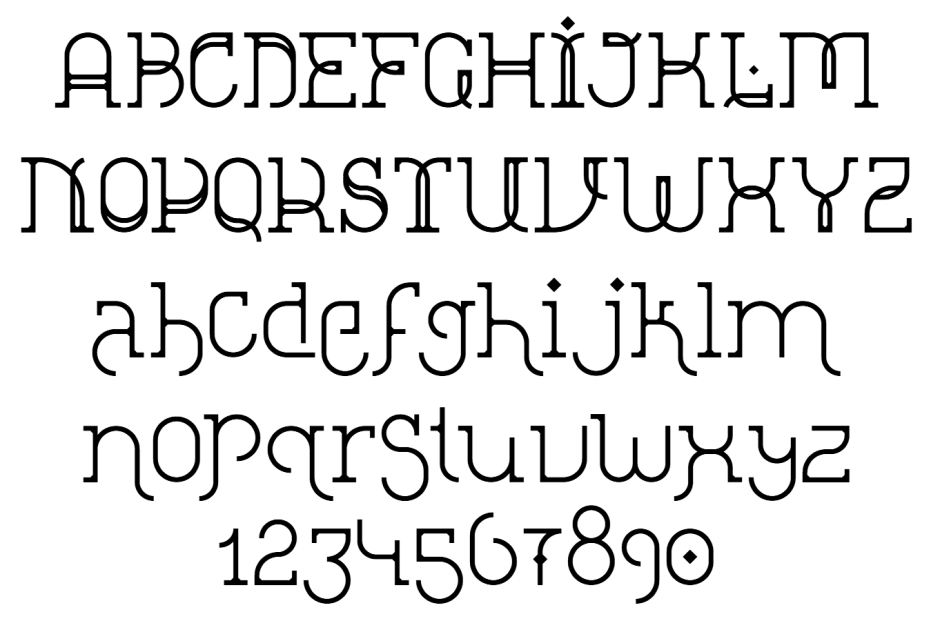 Loopita complex font