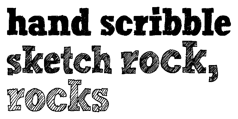 Hand Scribble Sketch Rock