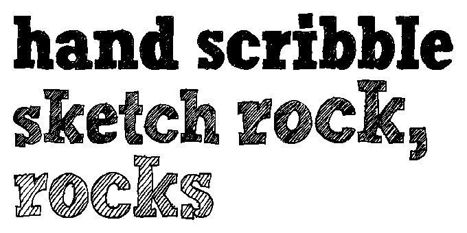 Hand Scribble Sketch Rock