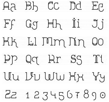 Loopita complex font